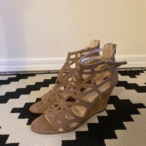 Nine west wedge sandals, Nude, 8.5